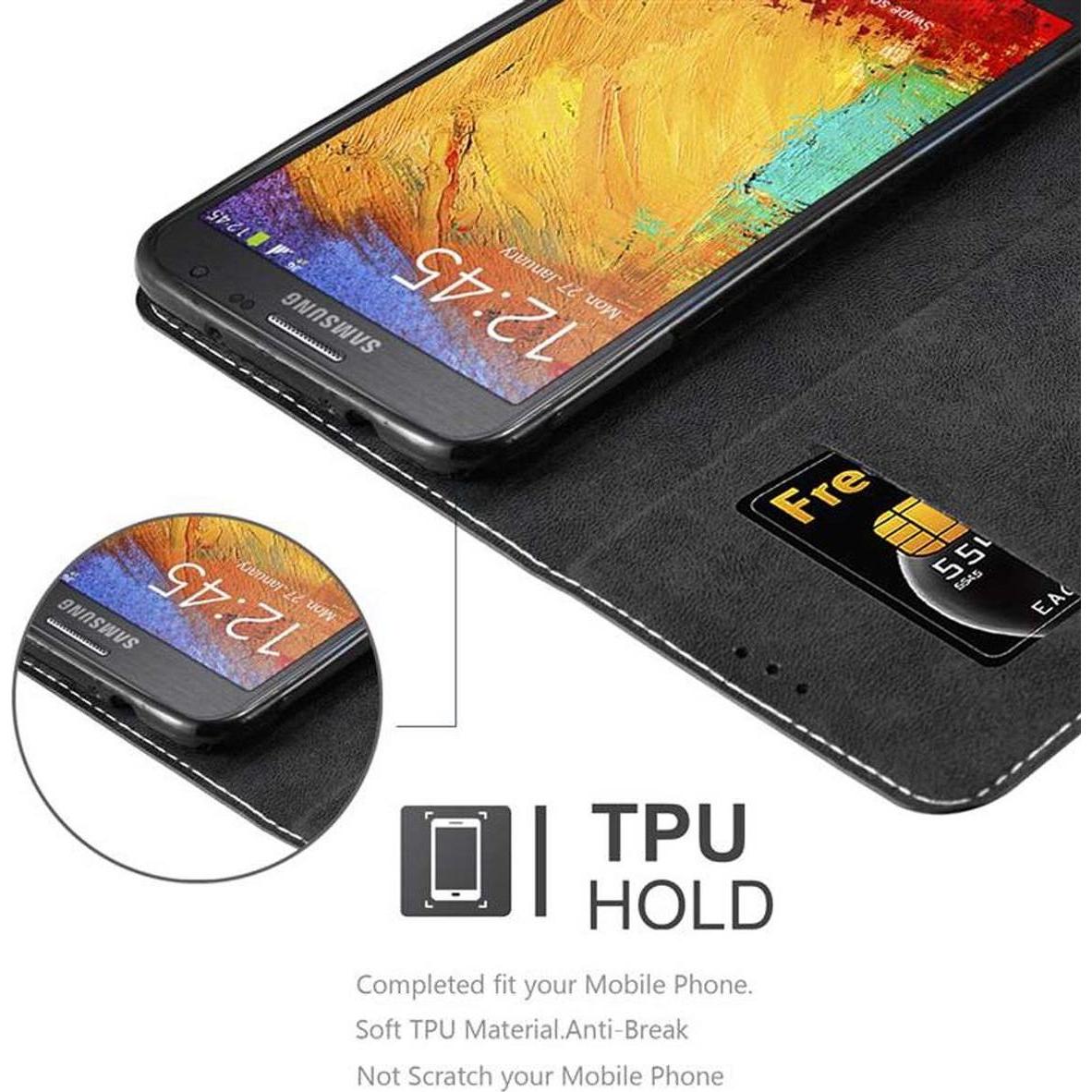Thumbnail - Cadorabo Book X-Wallet Cover (Samsung Galaxy Note 3 Neo), Smartphone Hülle, Schwarz