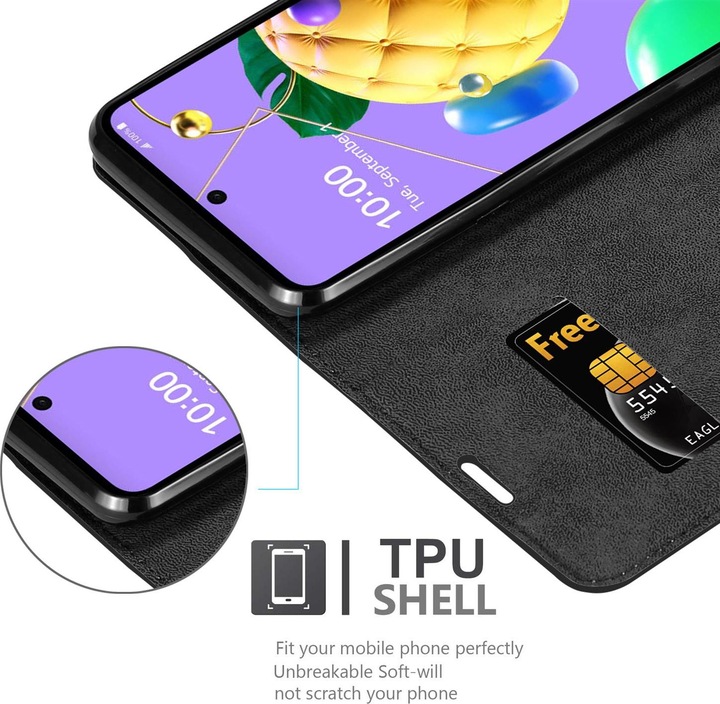 Actual product image Cadorabo Book Invisible Magnet Cover (LG K52)