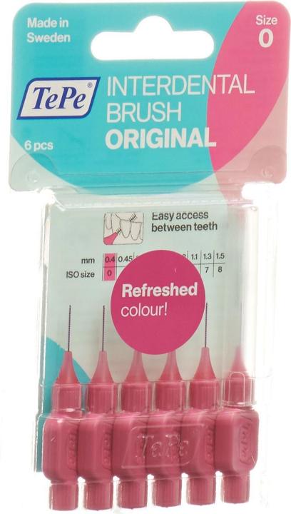 Actual product image TePe Interdental Brush 0.4mm pink (6 x, 0.40 mm)