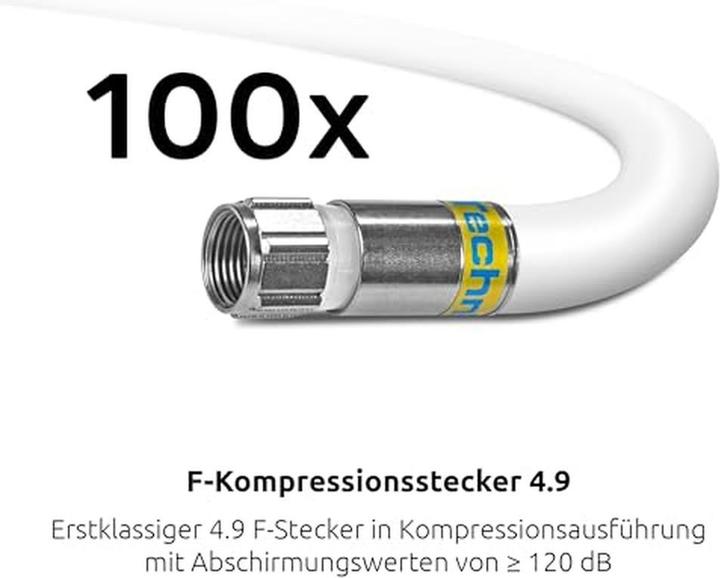 Actual product image TechniSat 0100/3337 Plug F technique compression 100 pieces (120 dB, Plugs and connectors)