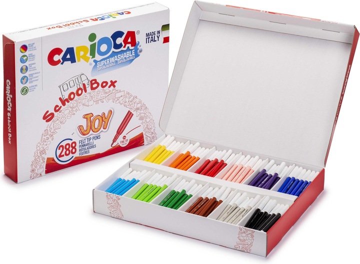 Actual product image Carioca Fibre Pens Schoolbox Joy 288 pieces (Multicoloured, 288 x)