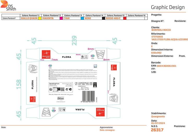 Immagine prodotto Bormioli Rocco Flora (0.26 l, 6x)
