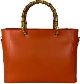 Image du produit Only-Bags.Store Sac avec poignée en bambou, sacs à main en cuir, sac en cuir véritable, sac à bandoulière, fait main