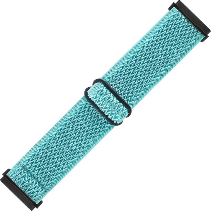 Actual product image Cover-Discount Fitbit Versa 4 / Sense 2 - Nylon Replacement Bracelet light blue (Nylon, Versa 3, Sense)