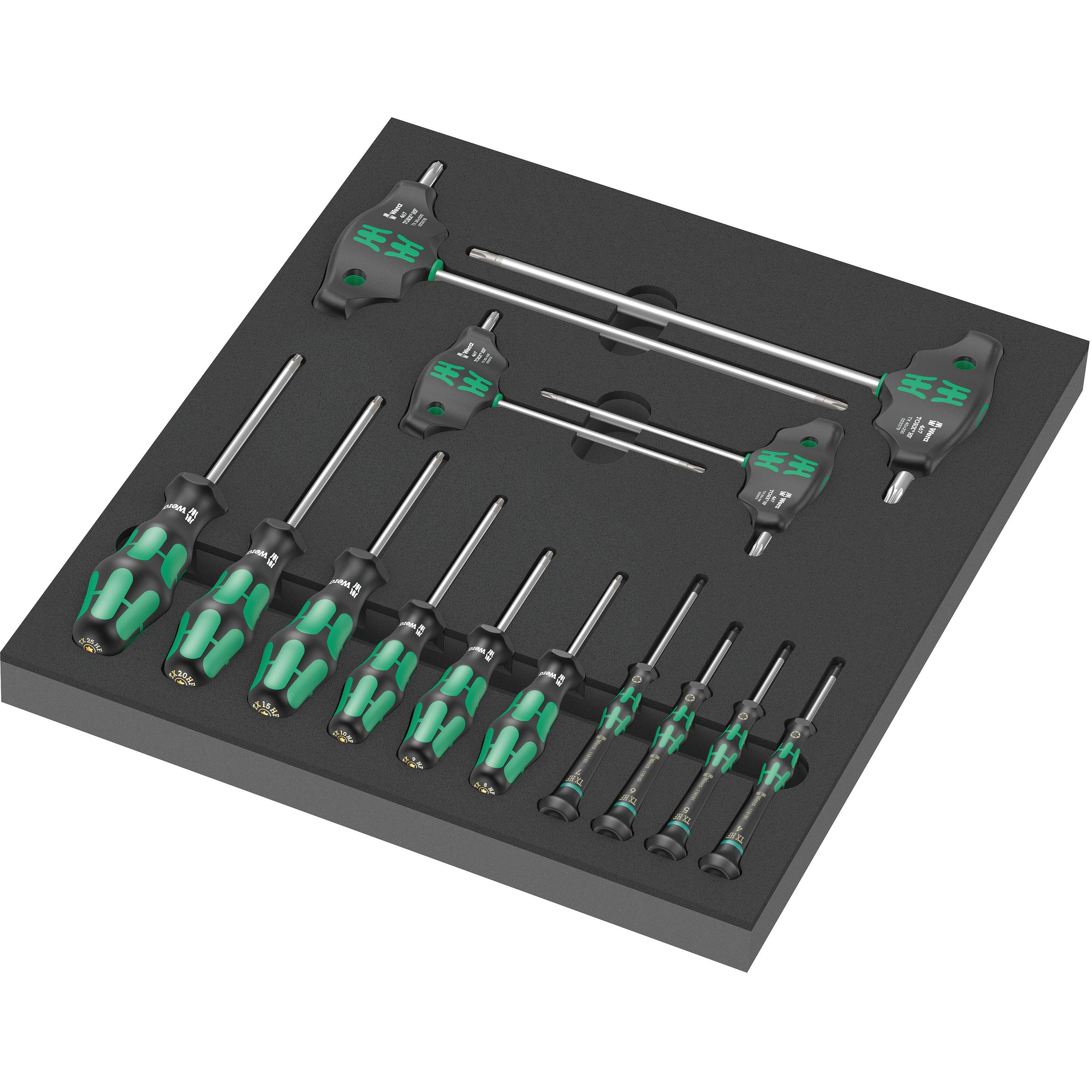 Wera, Schraubenzieher, 9712 Schaumstoffeinlage TX HF Schraubendreher Set1 (Pin-torx)
