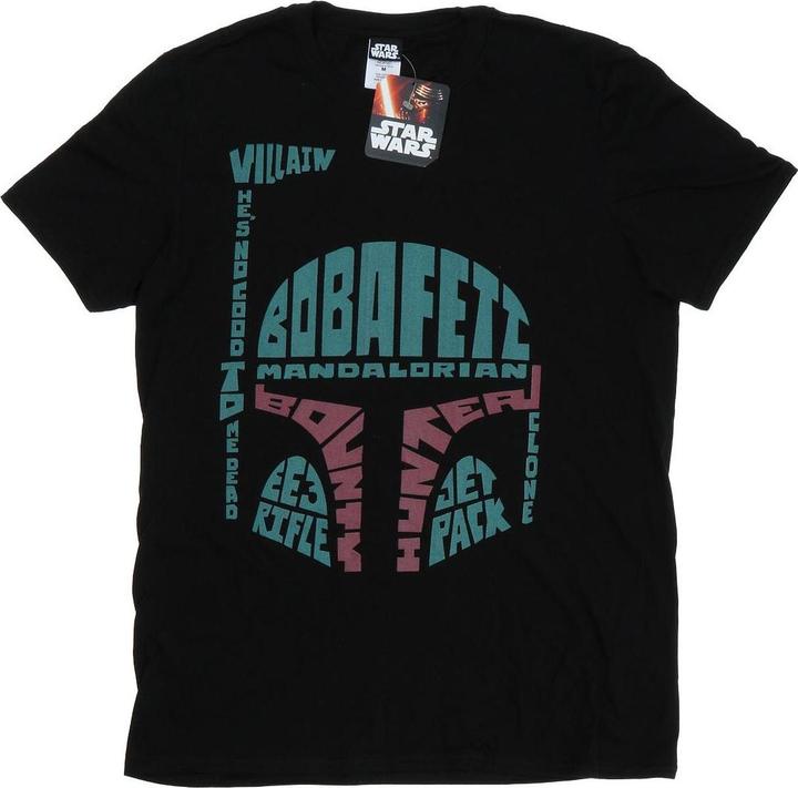 Produktbild Star Wars Boba Fett Text Head TShirt (3XL)