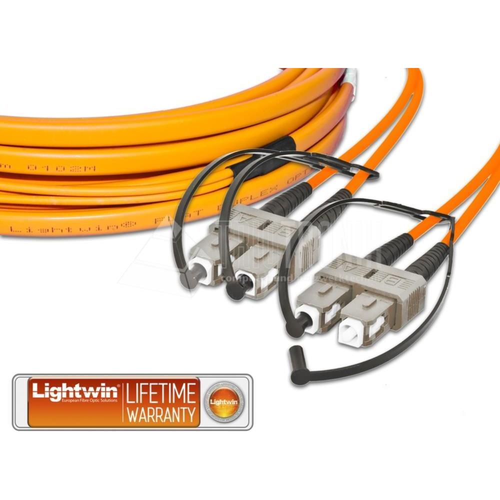 Wirewin High Quality Flat-Duplex LWL Patchkabel, MM OM2, SC, Netzwerkkabel