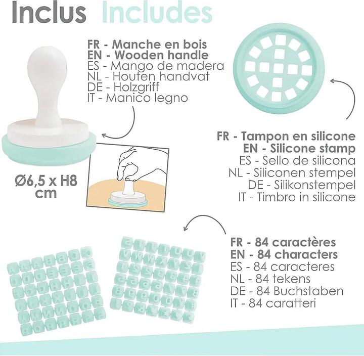 Actual product image ScrapCooking Stempel mit anpassbarer Nachricht