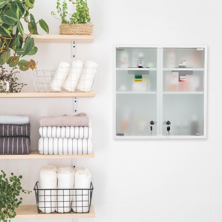 Immagine prodotto Relaxdays Armadietto pronto-soccorso (52,5 x 15,5 x 53 cm)