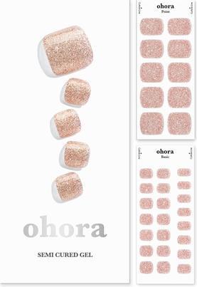 Ohora Semi-Cured Gel Pedicure Strips 34pcs P Diamond