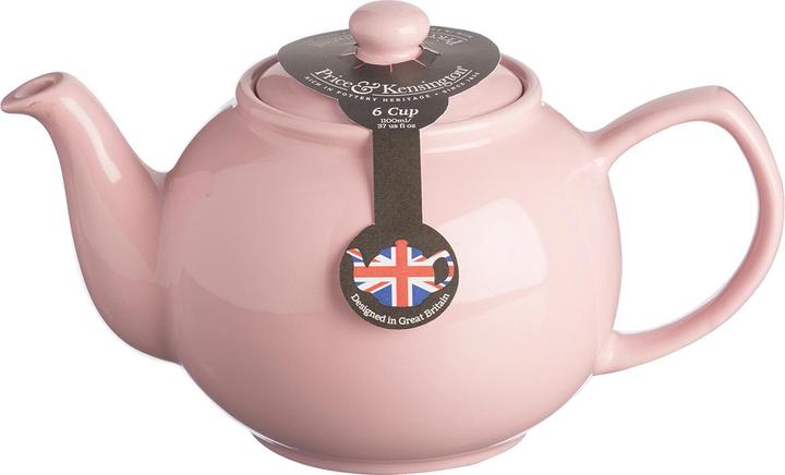 Productafbeelding Price & Kensington Price and Kensington Fine Stoneware Traditional, Pastel Roze 6 Kops Theepot, 22 x 14 x 14 cm (1.10 l)