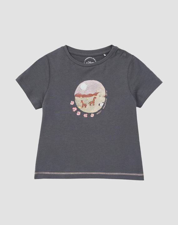 S.Oliver T-Shirt T-Shirt im A-Shape mit Glitzerprint (62)