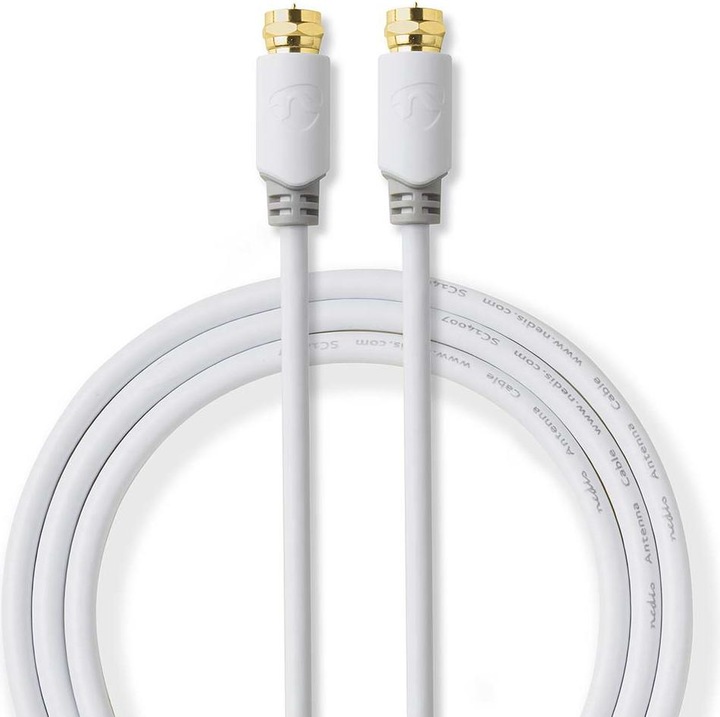 Immagine prodotto Nedis Cavo satellitare e per antenna - Connettore F - 10 m - rotondo - Placcato oro - Schermato (Cavi antenna)