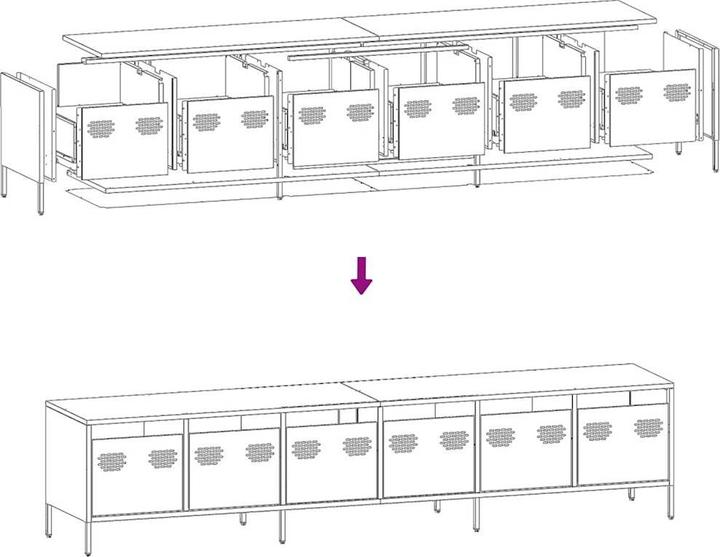 Produktbild vidaXL TV-Schrank (202 x 39 x 43.50 cm)