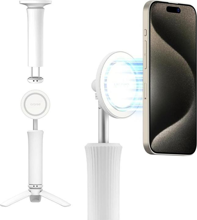 Productafbeelding Araree Selfie Stick Magfie Pod Lite Tripod MagSafe white