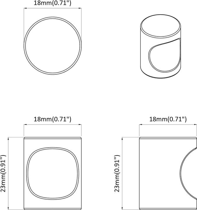 Actual product image vidaXL Schrankknopf