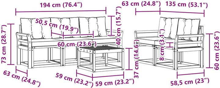 Produktbild vidaXL Outdoor-Sofa