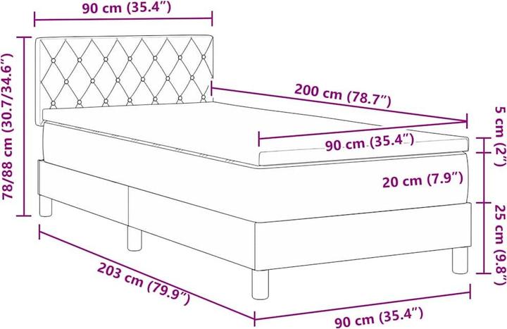 Produktbild vidaXL Bettmatratze (90 x 200 cm)