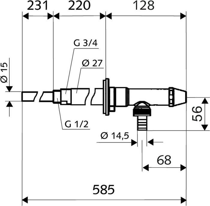 Produktbild Schell Polar II outdoor valve, frost resistant comfort 1/2 "039950399