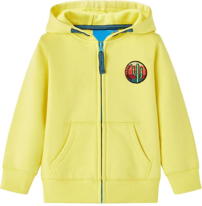 Immagine prodotto vidaXL Felpa con cappuccio per bambini con zip Giallo chiaro (104)