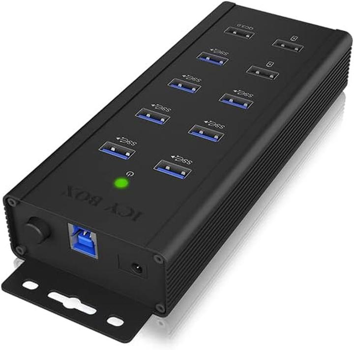 Immagine prodotto Icy Box Splitter 7x Port USB 3.0 HUB und 3 Ladeanschlüsse (USB-B, 10 porte)