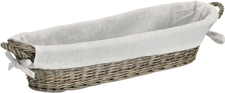 Produktbild Zeller Present Baguette-Korb mit Beutel, Weide/Canvas