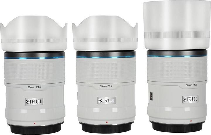 Immagine prodotto Sirui Sniper Set AS-3S-ZW 23 mm, 33 mm e 56 mm F1.2 APSC Auto-Focus Kit (Nikon Z-Mount, bianco, fibra di (Nikon Z, APS-C / DX)
