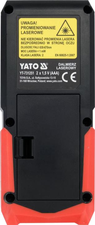 Actual product image Yato Laser Entfernungsmesser (50 m, 650 nm)