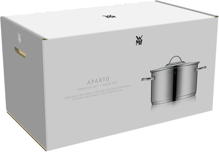 Produktbild WMF 6-teiliges Topfset Aparto (Kochtopf, Stielkasserolle, Edelstahl, 29.50 x 27 cm)