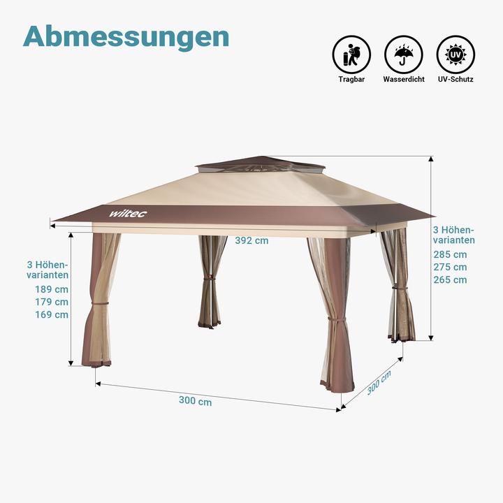 Actual product image Wiltec Faltpavillon (392 cm, 392 cm)