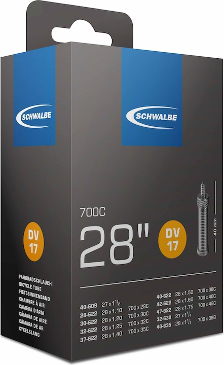 Actual product image Schwalbe Tube 28" DV17 (Dunlop (DV), 28", 40 mm)