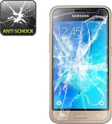 Actual product image Protectorking 4x Panzerfolie Anti-Shock HD Klar (4 Piece, Samsung Galaxy J1)