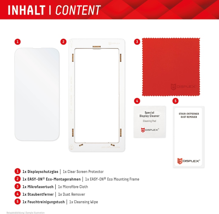 Immagine prodotto Displex Real Glass, 2D Panzerglas (1 Pezzo/i, Xiaomi 13T Pro, Xiaomi 13)