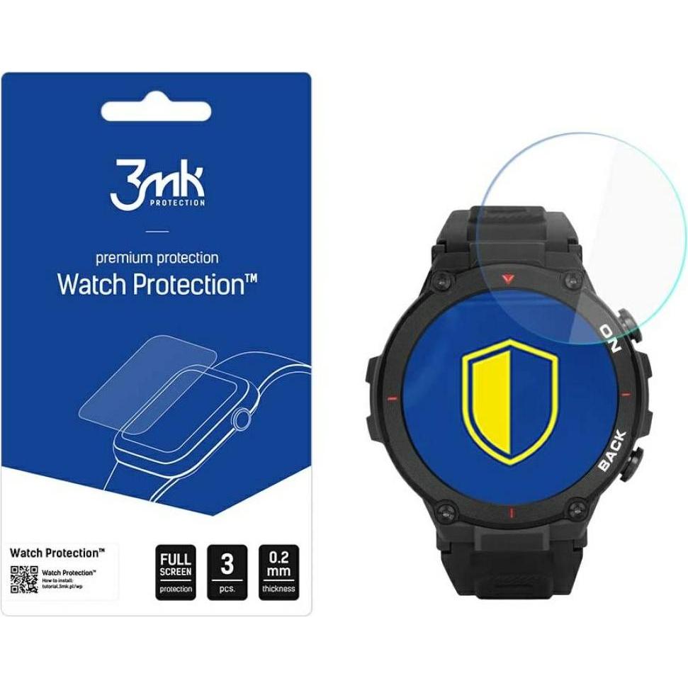 3MK FlexibelGlazen Horloge Garett GRS Szkło Hybrydowe, Smartwatch beschermfolie, Transparant