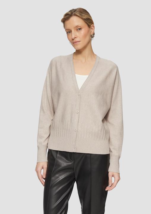 Produktbild s.Oliver Strickjacke Strickjacke mit Strukturmuster am Saum (38)