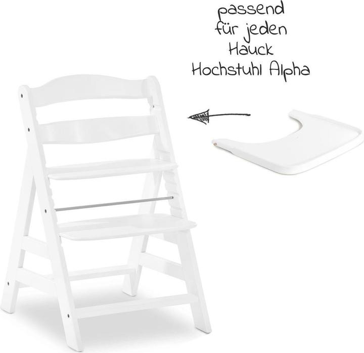 Hauck Hochstühle Hochstuhl Alpha Plus White - im Sparset inkl. (Stair high chair)