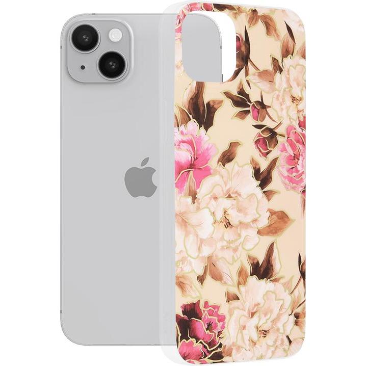 Techsuit - Marble Series - iPhone 14 Plus - Mary Berry Nude (Apple iPhone 14 Plus), Cover smartphone, Beige