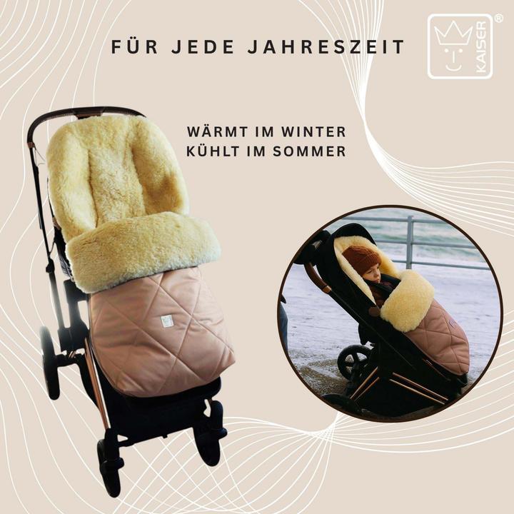 Actual product image Kaiser Baby Kaiser Lammfell Fusssack Coosy, sand