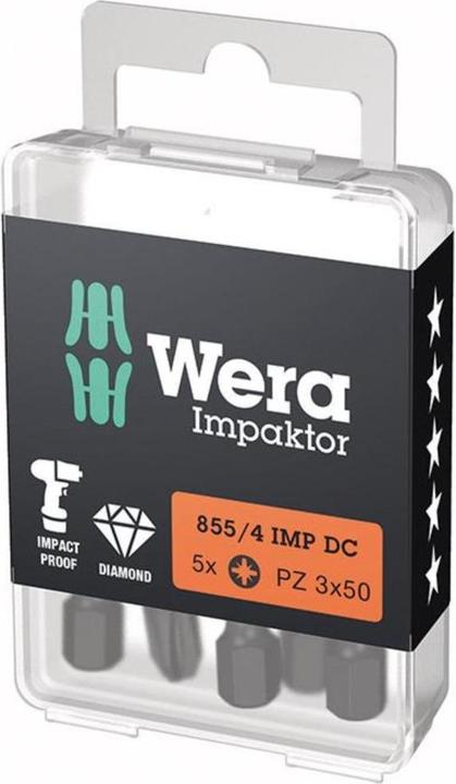 Produktbild Wera Bit 855/4 IMP DC PZD3 Länge 50 mm 1/4 ″ E6,3 Impaktor, DC (PZD3)