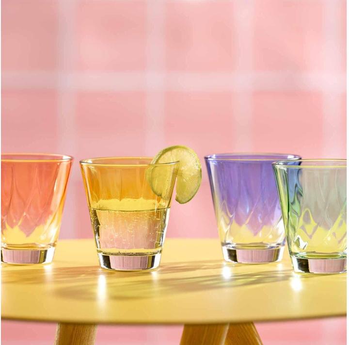 Immagine prodotto Leonardo Bicchiere Twist 215 ml, 4 pezzi, turchese, vetro (0.22 l, 1x)