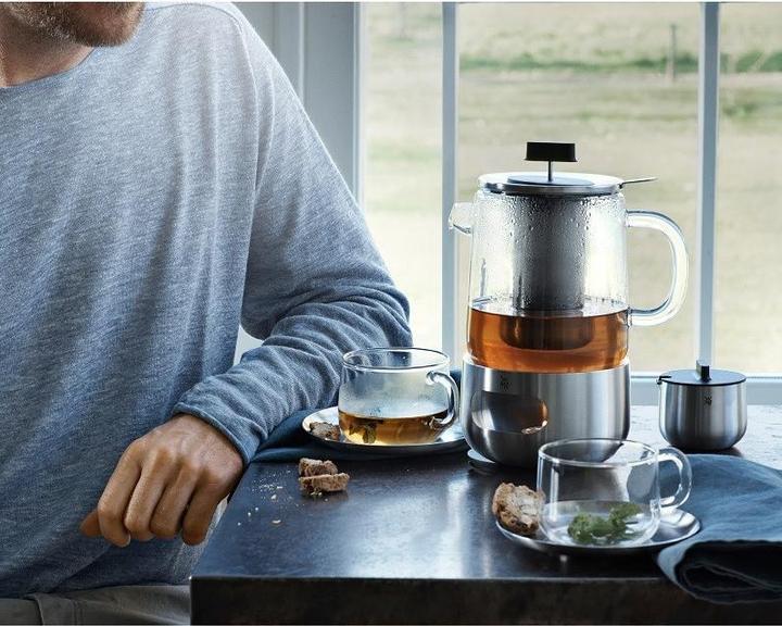 Produktbild WMF Teeset Teekanne mit Stövchen und Siebeinsatz 3tlg Glaskanne 1,3l SensiTea (1.30 l)