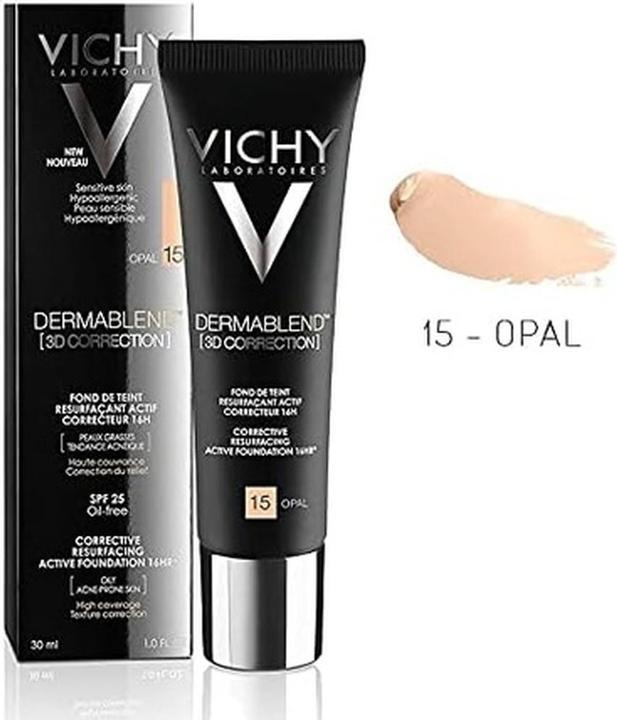 Actual product image Vichy Dermablend (3D Correction) Skin Imperfections Optically Correcting Make-up (15 Opal)