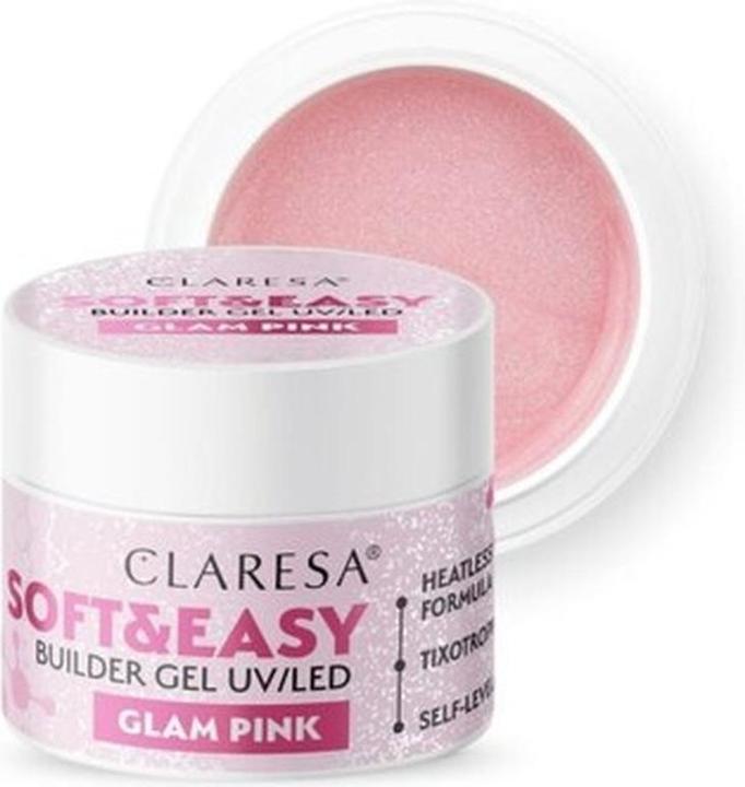 Image du produit Claresa Builder Gel Soft and Easy Glam Pink 12g (Vernis à ongles effet gel)