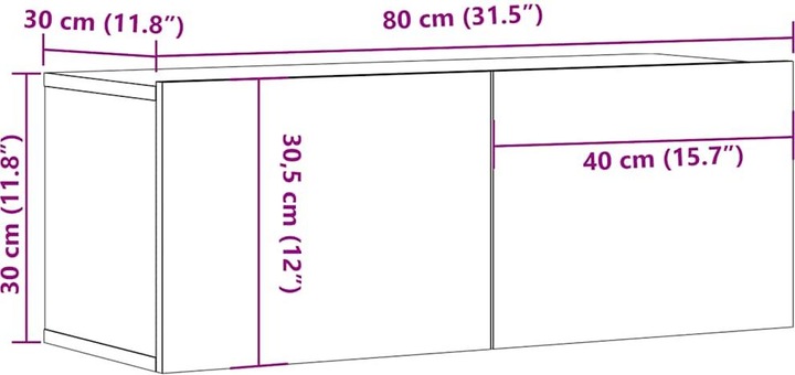 Immagine prodotto VidaXL Johanna (80 x 30 x 30 cm)