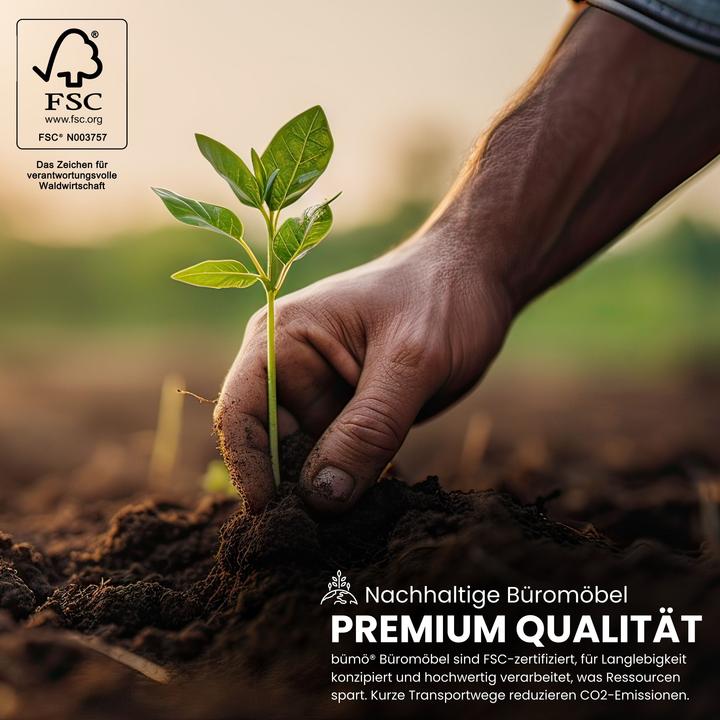 Produktbild Bümö Schiebetürenschrank office - 2 Ordnerhöhen (120 x 40 x 75 cm)