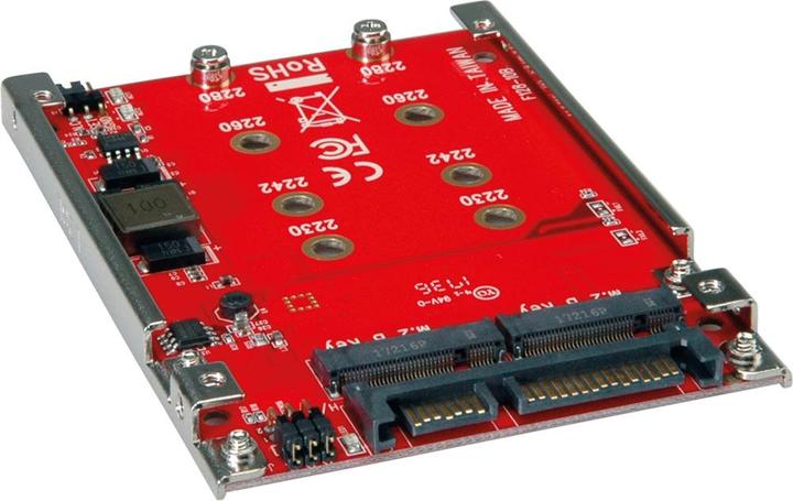 Immagine prodotto Roline M.2 a SATA III SSD H/W Adapter, 2x M.2 NGFF SSD, Boot- e RAID-enabled