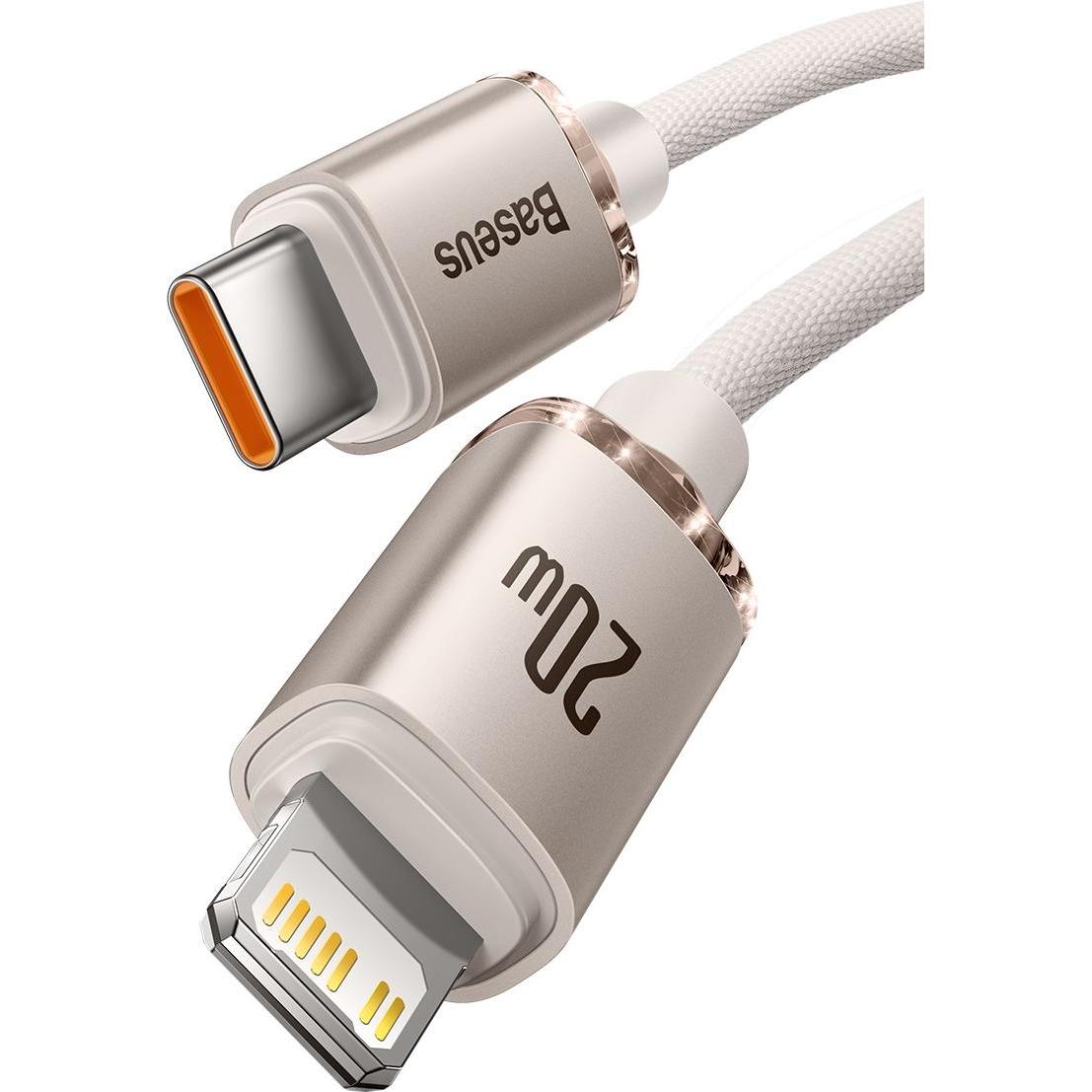 Thumbnail - Baseus Crystal Shine Series Fast Charging Data Cable Type-C to iP 20W 2m Pink (2 m, USB 2.0), USB Kabel