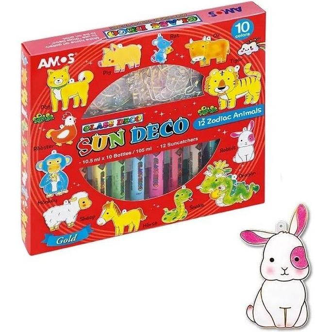 Amos Buntglasmalerei-Tiere in 10 Farben (10.50 ml) (408778)