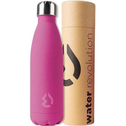 Water Revolution Botella Edelstahl Flachmann Premium 500ml Fuchsia, Thermoskanne, Violett