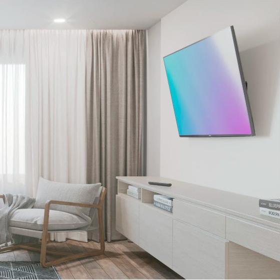 Actual product image Hama TV wall mount, tiltable, 254 cm (100") up to 75 kg (Wall, 75 kg, 46" - 100")